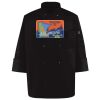 Ten Pearl Button Black Chef Coat Thumbnail